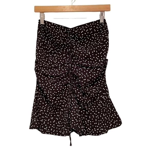 Zara Draped Polka Dot Ruched Skirt XS - Picture 6 of 13
